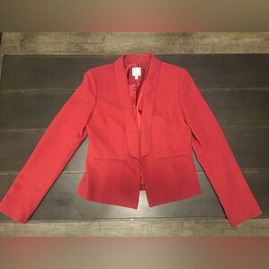 Halogen Red Open Front Blazer Jacket Women’s Size 10